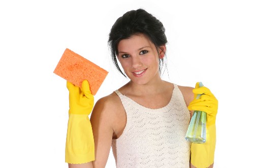 Professional Airbnb cleaning in a bright rental living room