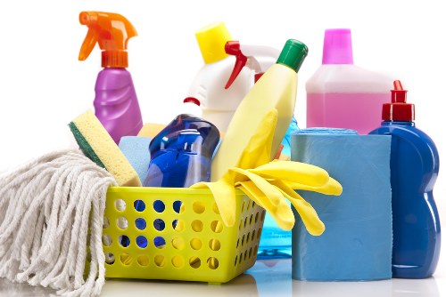 Deep bathroom cleaning for a rental property move-out