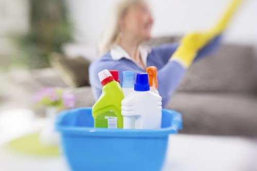 Commercial cleaning team maintaining an office in Kingston upon Thames