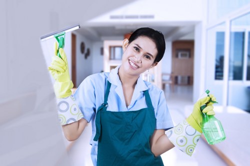 Clean office desks and sanitized shared workstations